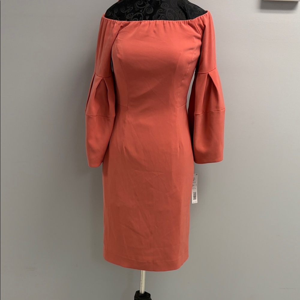 Antonio Melani Elegant Coral Off-Shoulder Dress